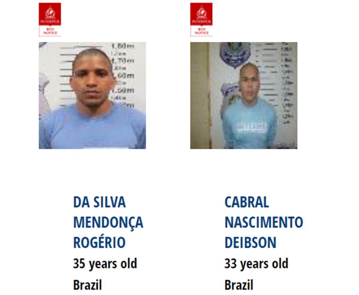 Difusão vermelha: Fugitivos de Mossoró aparecem na lista de procurados da Interpol