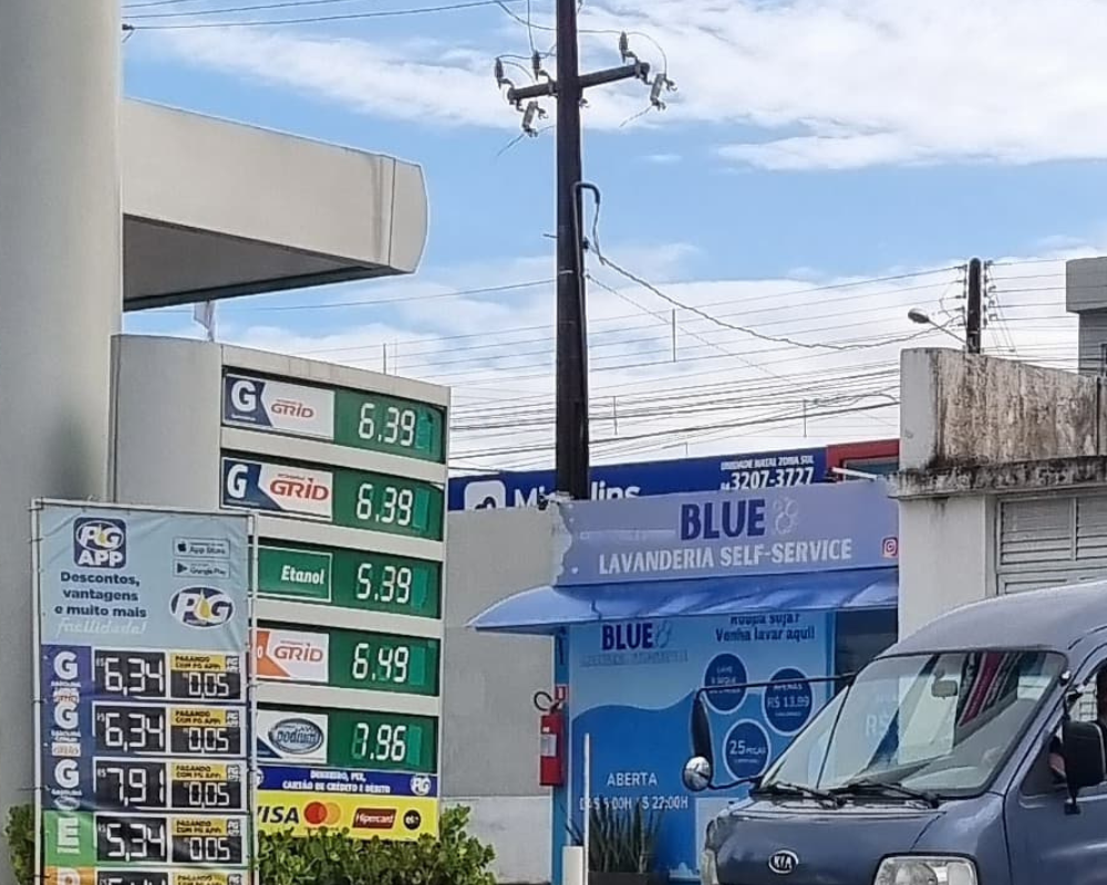 Após aumento, gasolina sobe em Natal e pode ser encontrada por R$ 6,39