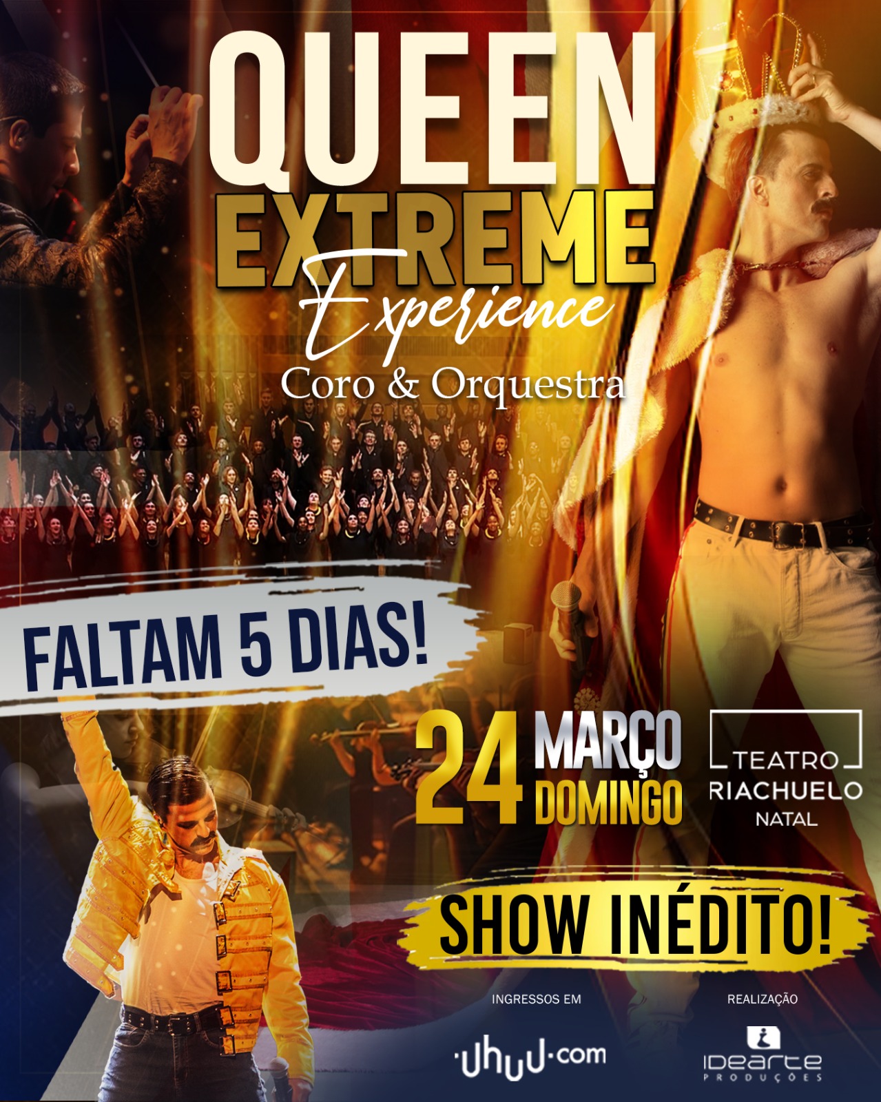 Tributo ao Queen traz show inédito com Coro e Orquestra neste domingo no Teatro Riachuelo