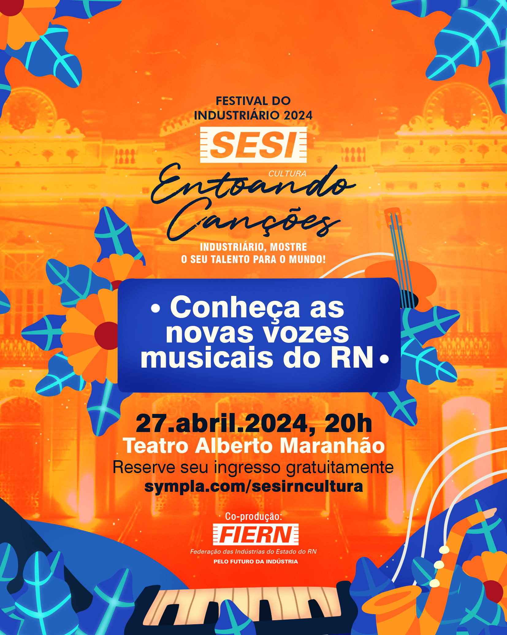 Divulgados os semifinalistas do Festival do Industriário 2024 – SESI Entoando Canções que sobem ao palco do TAM neste sábado