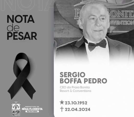 Morre aos 71 anos, Sergio Boffa, proprietário do Hotel Praia Bonita, em Camurupim