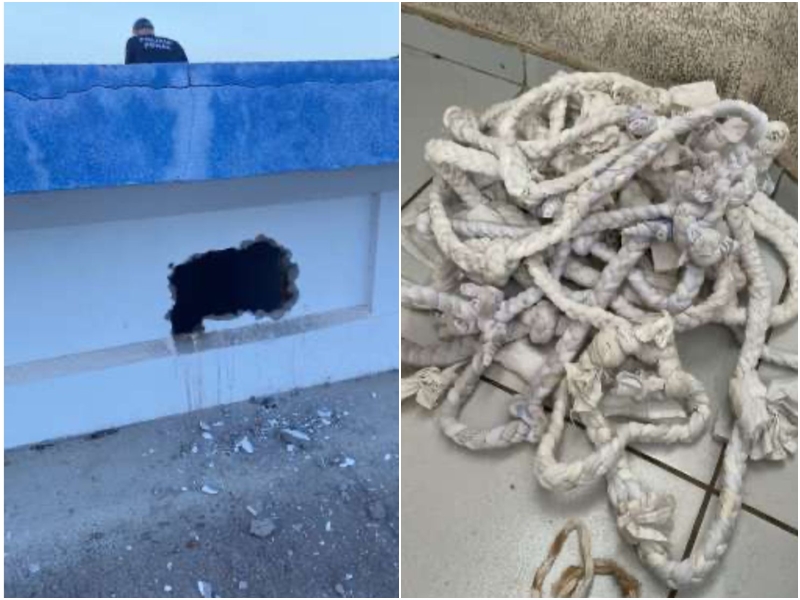 Policiais encontram buraco em cela e cordas e impedem fuga em massa no Complexo de Alcaçuz