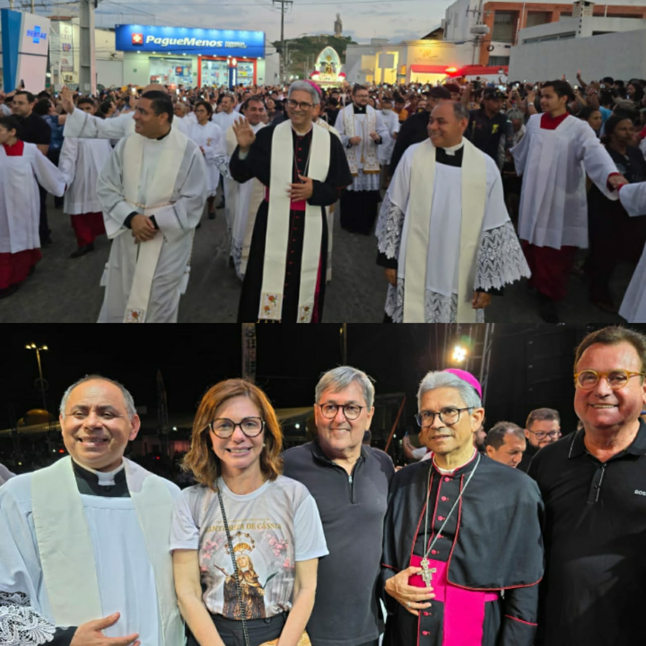SANTA RITA: Ao lado do arcebispo Dom João Santos Cardoso, multidão vai à procissão em Santa Cruz que poderá tornar-se Diocese