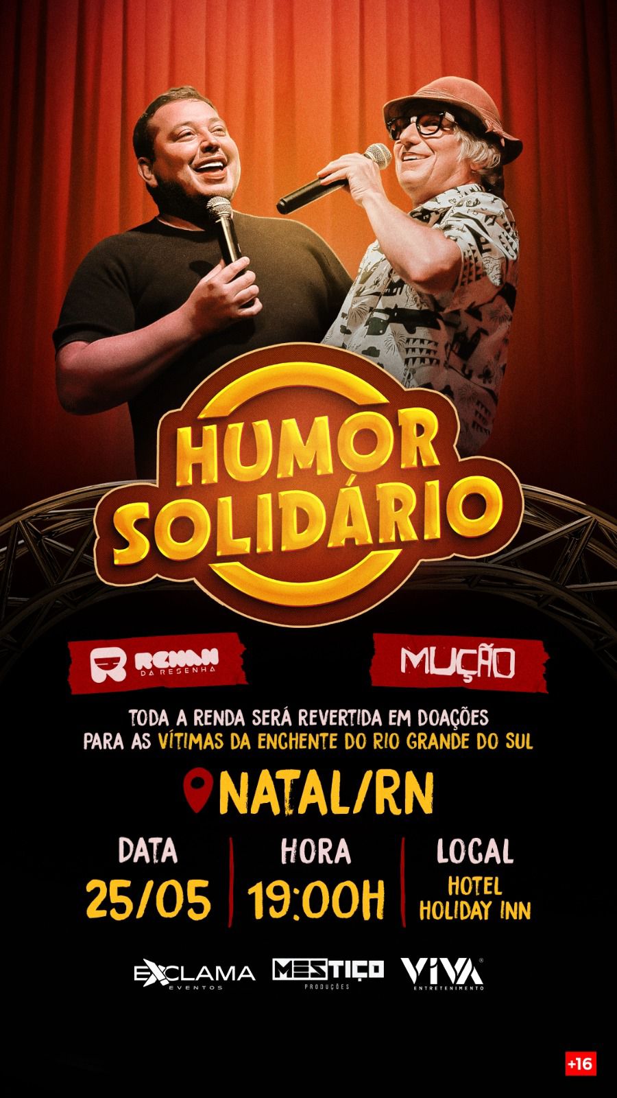 É sábado! Mução e Renan da Resenha fazem show em apoio às vítimas das enchentes no Rio Grande do Sul