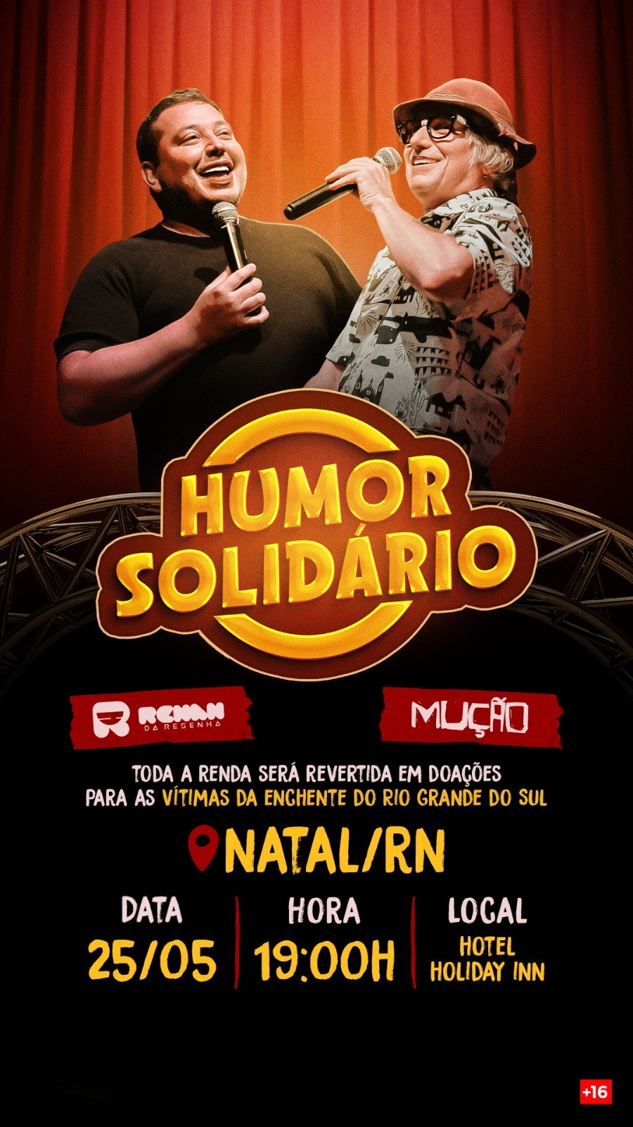 Show com Mução e Renan da Resenha apoiará vítimas das enchentes no RS
