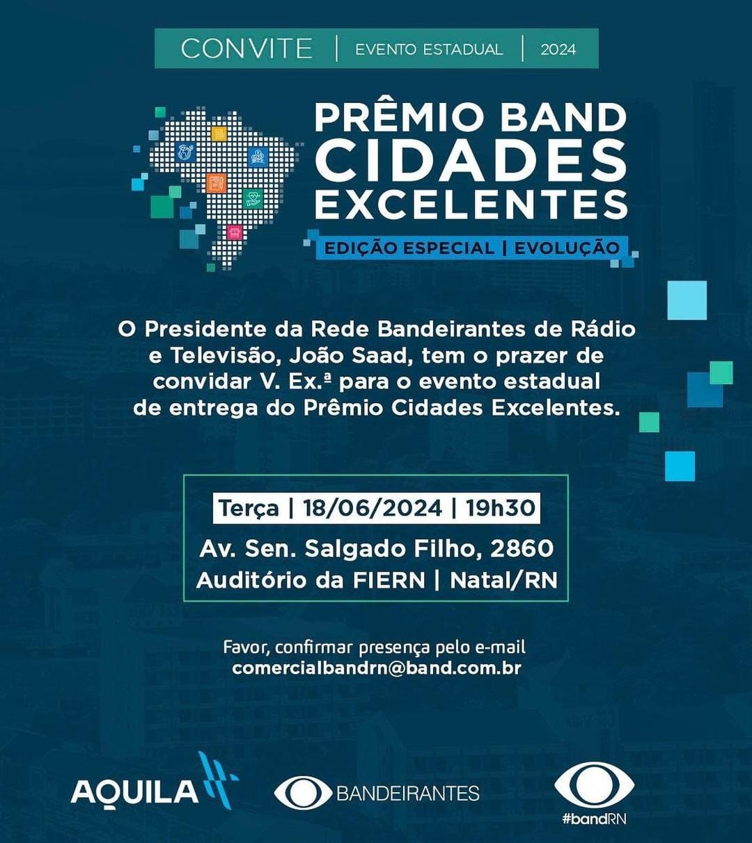 Assú receberá premiação do evento Band Cidades Excelentes, Edição Especial Evolução