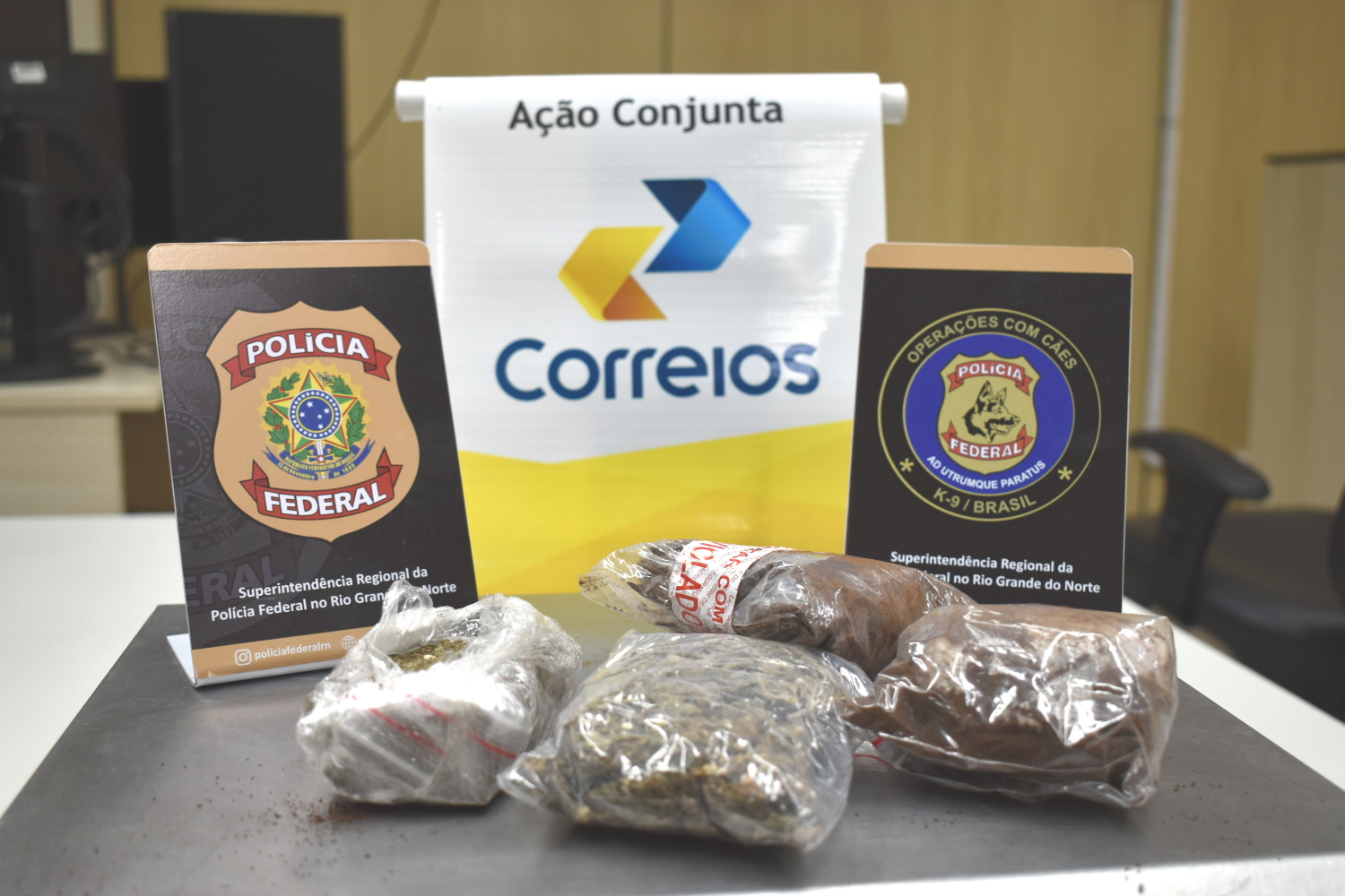 PF apreende maconha enviada através dos Correios em Natal