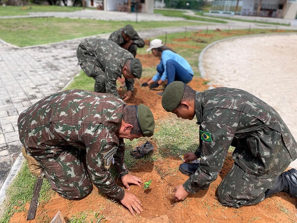 Projeto Planta Natal realiza plantio de mais de 80 mudas em parceria com Exército