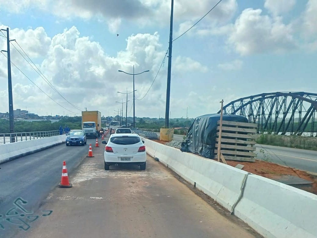 Após mudança no trânsito, Dnit diz que obra na ponte de Igapó só será concluída em maio de 2025