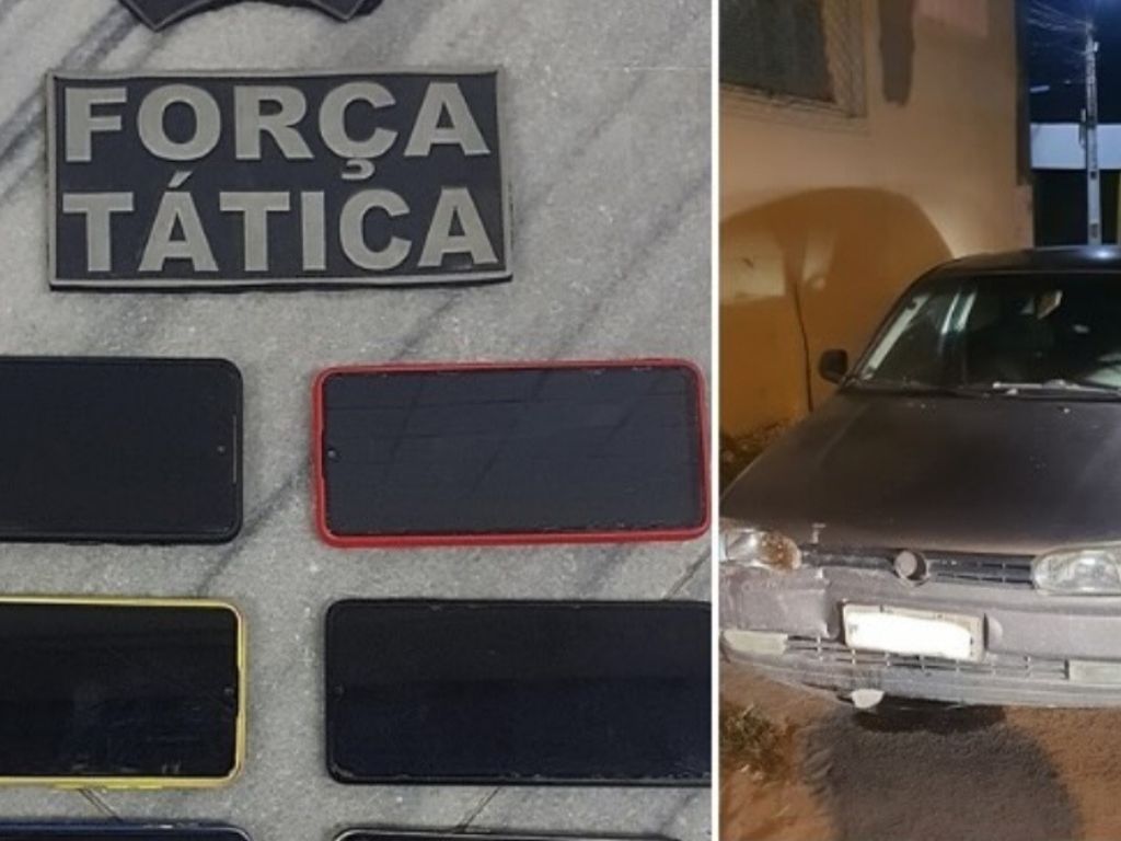 Veículo e celulares irregulares são recuperados pela polícia na comunidade do Passo da Pátria