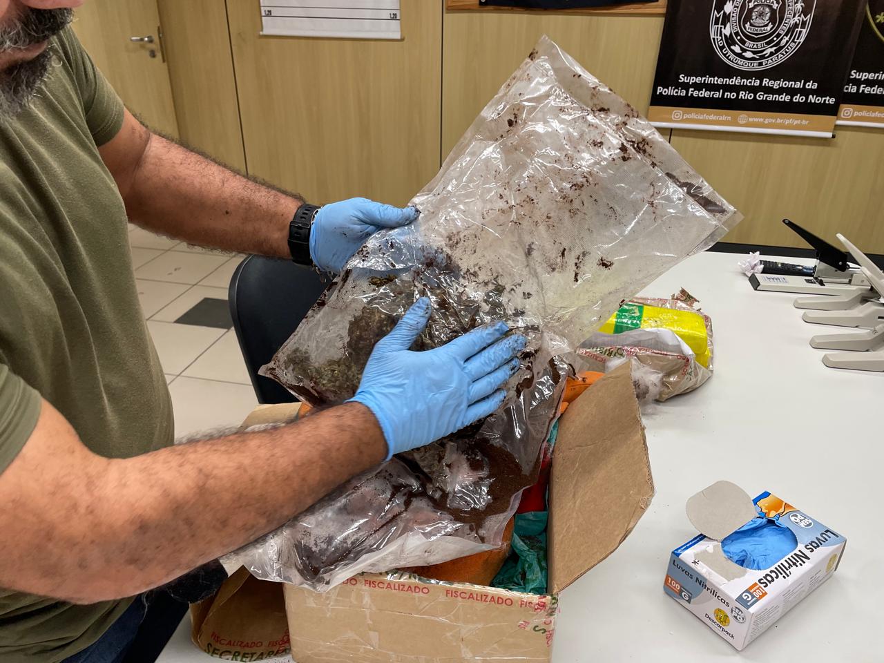 PF apreende cerca de 2,5 kg maconha enviada pelos Correios em Natal