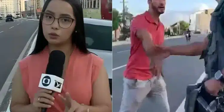 VÍDEO: Pré-candidato a vereador ataca equipe de afiliada da Globo durante reportagem