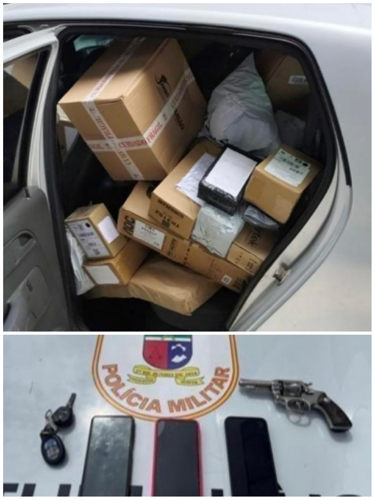 PM recupera carga roubada dos Correios e prende dupla na zona Oeste de Natal