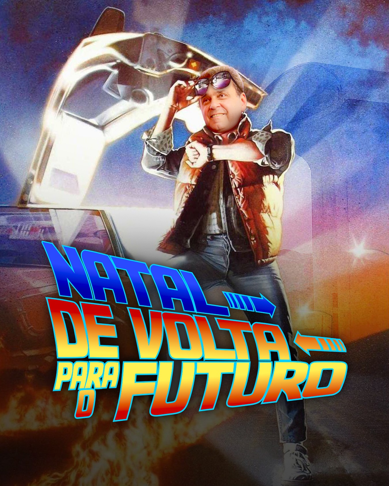 "De volta para o futuro": Carlos Eduardo usa criatividade nas redes sociais, com base em clássico do cinema