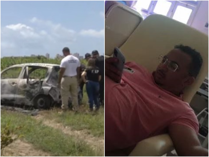 Corpo de motorista de aplicativo é encontrado dentro de carro carbonizado em Parnamirim