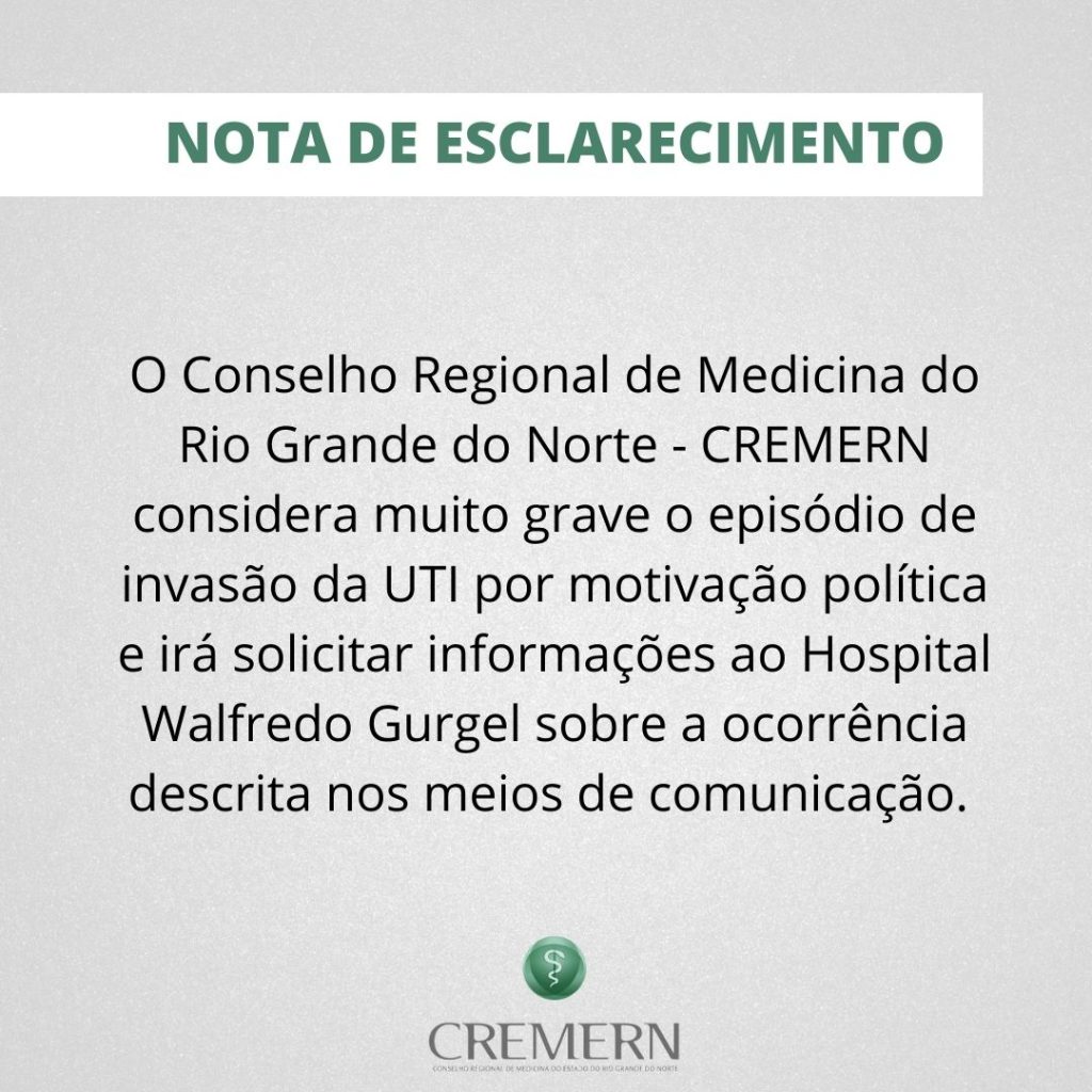 Cremern vai apurar “invasão da UTI por motivação política” no Walfredo Gurgel