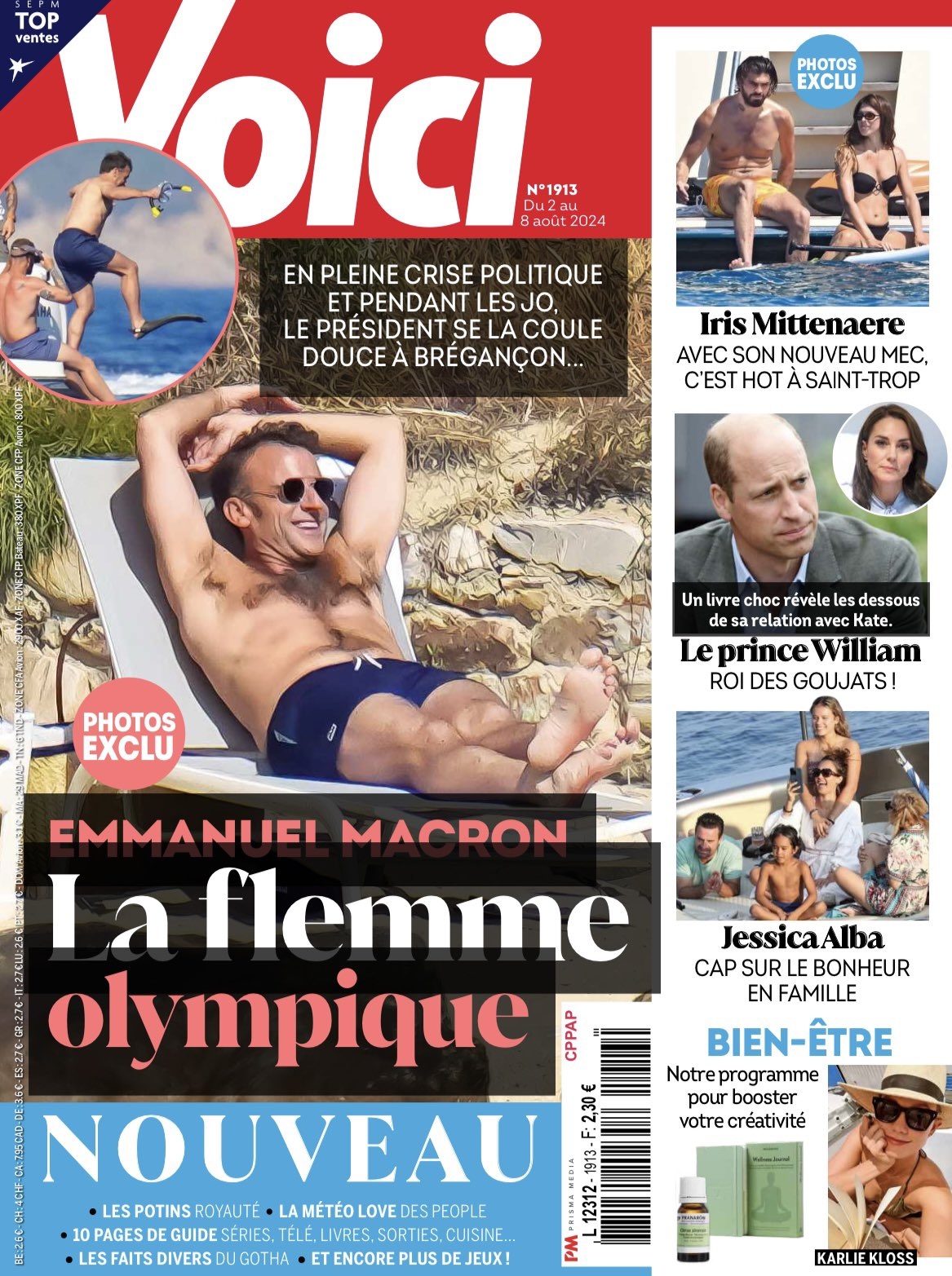 França sem comando: Macron curte férias na praia, enquanto Paris sedia os jogos olímpicos
