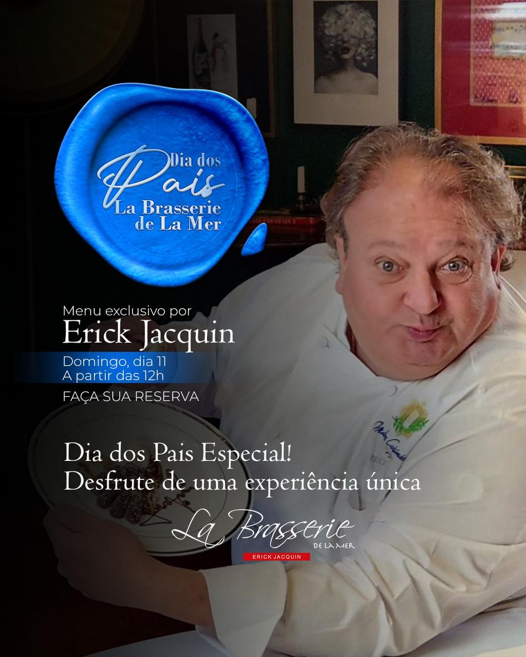 Restaurante La Brasserie de La Mer oferece almoço especial para o Dia dos Pais
