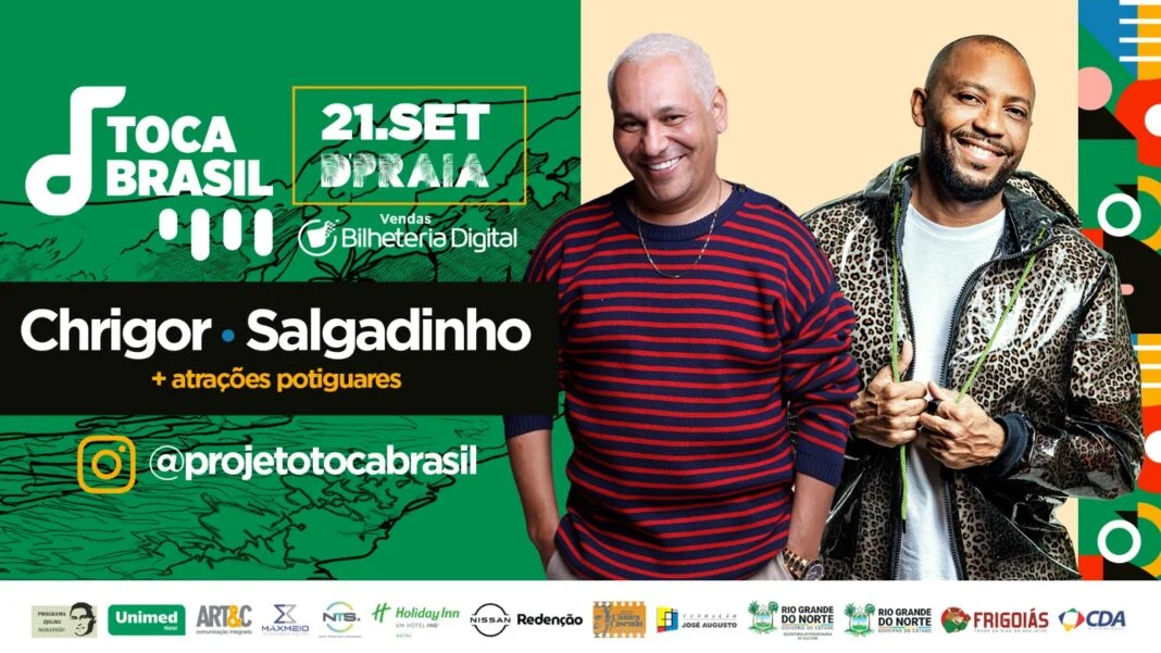 Projeto Toca Brasil anuncia 10 horas de pagode com Chrigor e Salgadinho no D’Praia em 21 de setembro