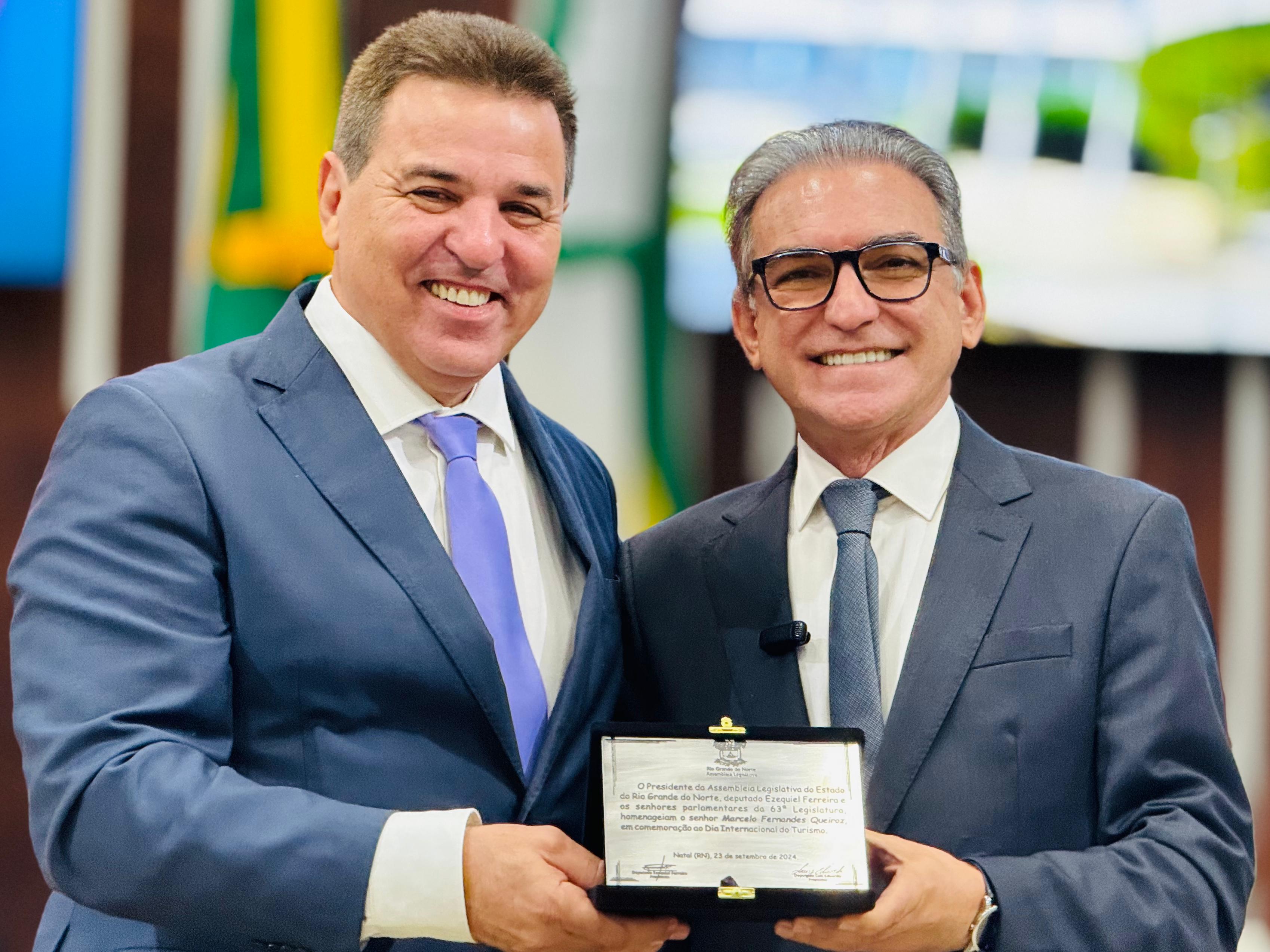 Presidente Marcelo Queiroz é homenageado na ALRN em sessão alusiva ao Dia Internacional do Turismo