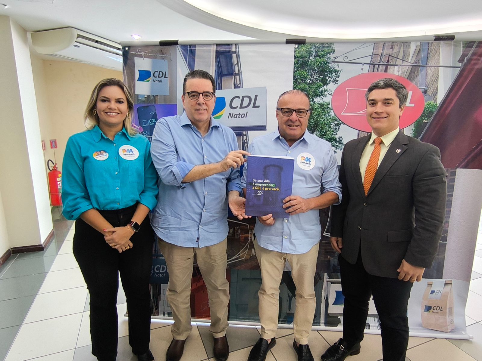 Paulinho Freire e Joanna Guerra participam de sabatina com setor produtivo na CDL Natal