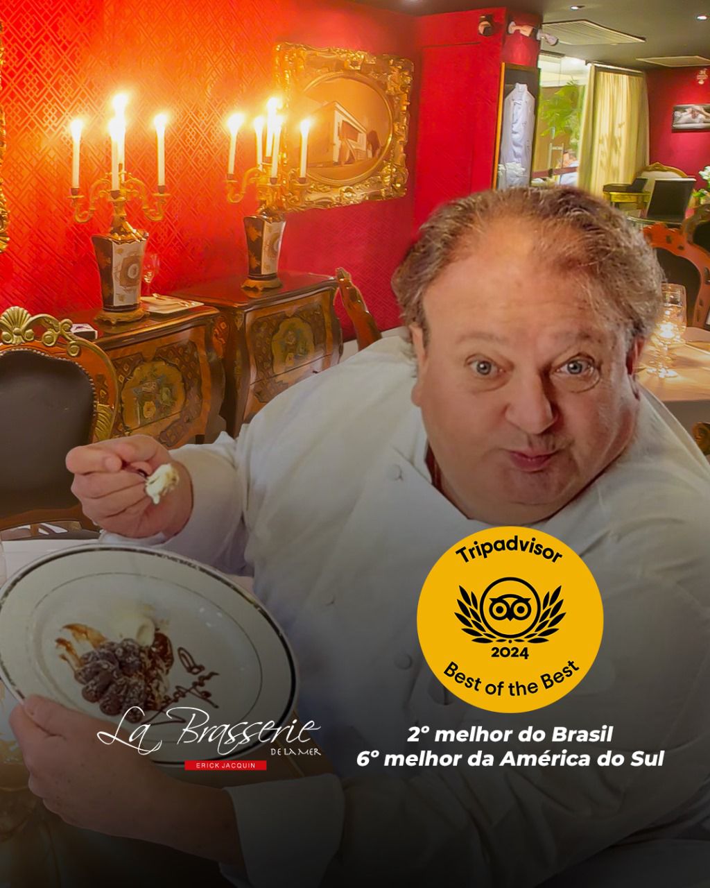 La Brasserie de La Mer é eleito o 2º melhor restaurante fino no Brasil e o 6º melhor na América do Sul