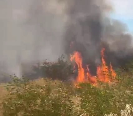 Bombeiros combatem incêndio de grandes proporções por mais de 6 horas no interior do RN