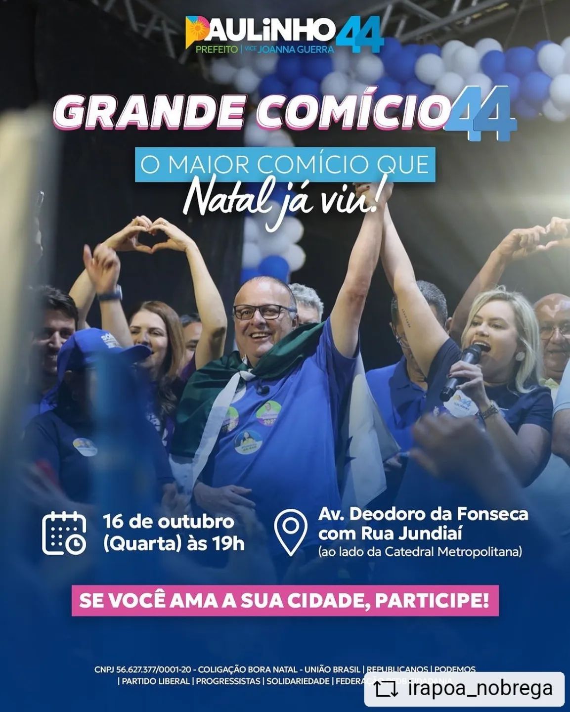STTU define operação para cobrir os comícios de Paulinho e Natália nesta quarta-feira