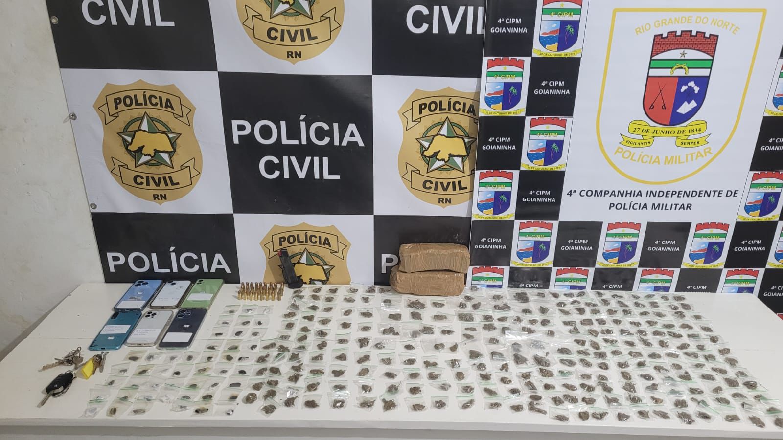 “Operação Liberdade”: Polícias Civil e Militar prendem suspeitos por tráfico de drogas em Pipa