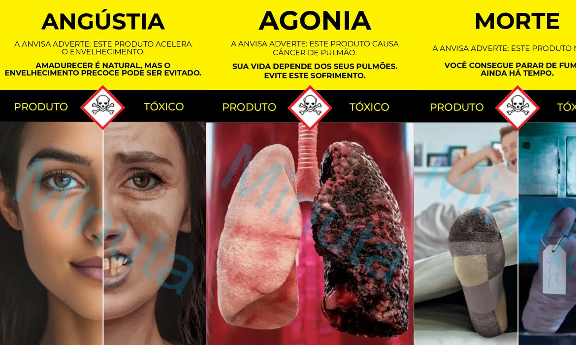 Anvisa apresenta novas fotos de embalagens para cigarros