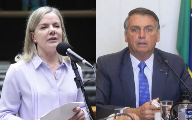 Gleisi critica Bolsonaro e recebe resposta: “A amante está nervosa”