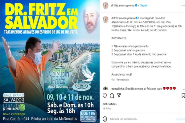 Médium que dizia incorporar Dr. Fritz é preso por suspeita de abuso