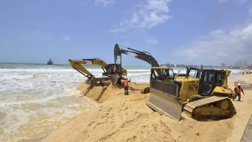 Após Ponta Negra, prefeitura fará engordas na Via Costeira, Redinha e praias do centro da cidade