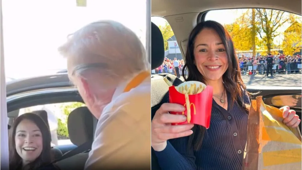 Brasileira que foi atendida por Trump no McDonald's desmente rumores sobre deportação