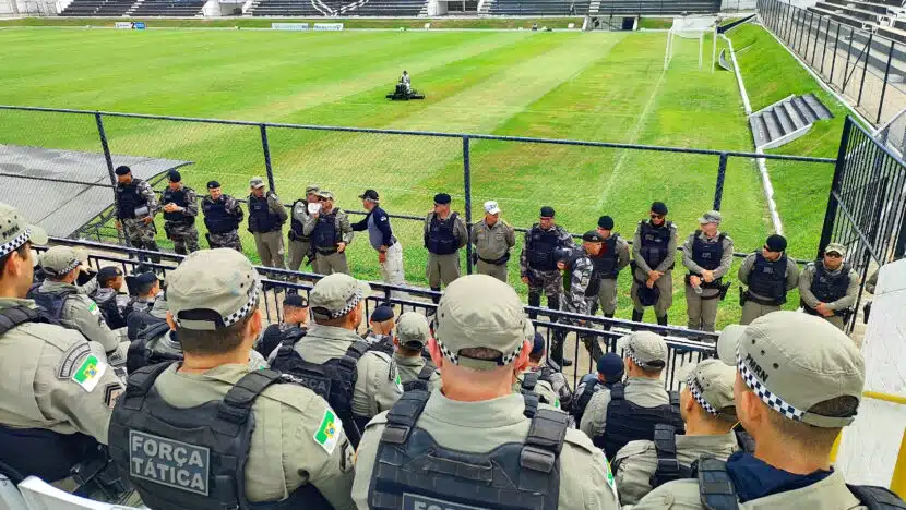 PMRN realiza treinamento simulado no estádio Frasqueirão para partida ABC x América