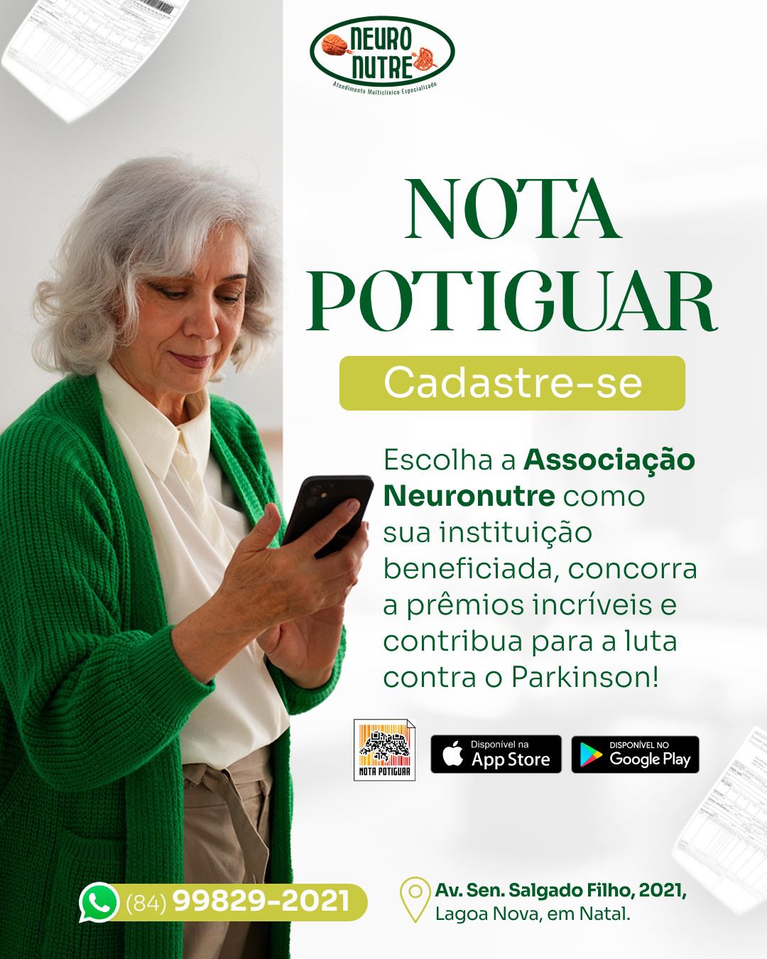 Associação Neuronutre que atua no tratamento contra o Parkinson está no “Nota Potiguar”