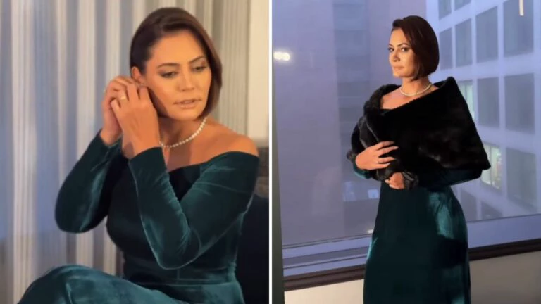 Michelle Bolsonaro deslumbra com vestido de veludo em jantar à luz de velas de Trump