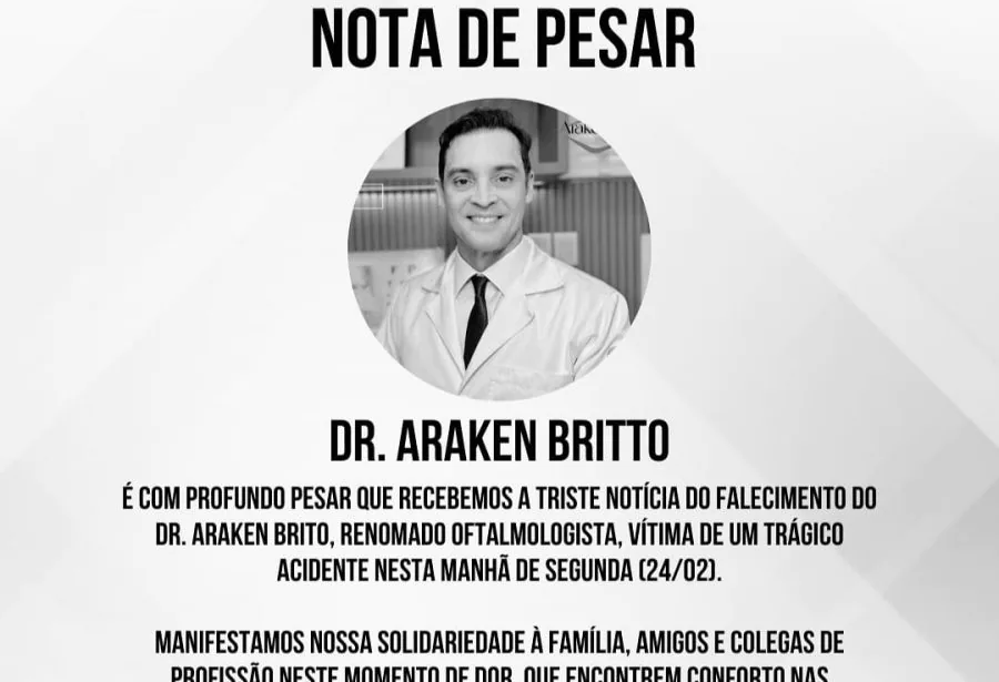 Associação emite nota de pesar após morte de oftalmologista atropelado em Natal