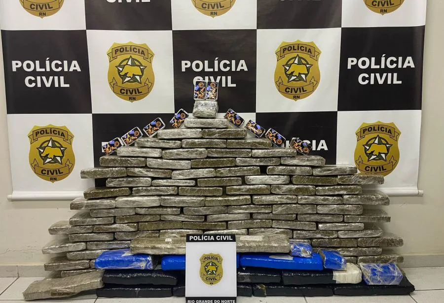Polícia apreende mais de 100 quilos de maconha em empresa de logística em Parnamirim