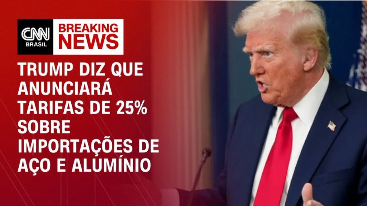Trump diz que anunciará tarifas de 25% sobre importações de aço e alumínio
