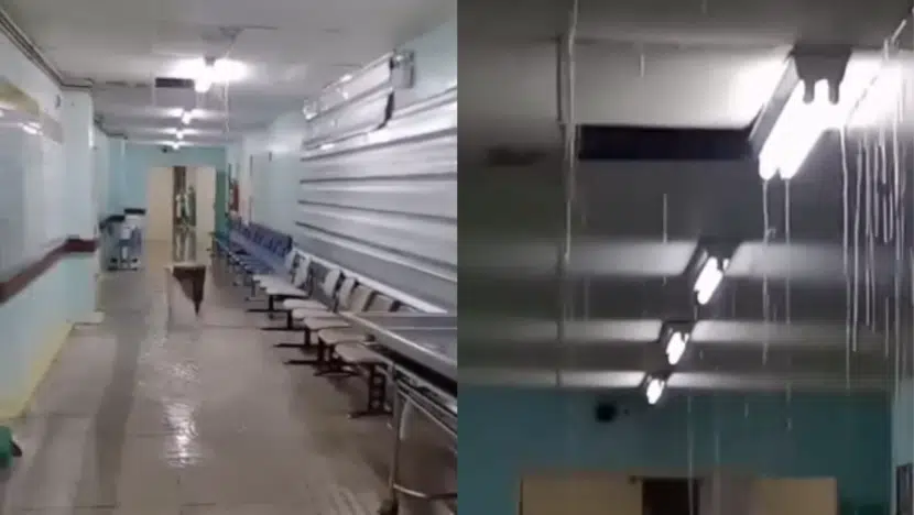 Chuvas causam alagamentos e infiltrações no Hospital Walfredo Gurgel