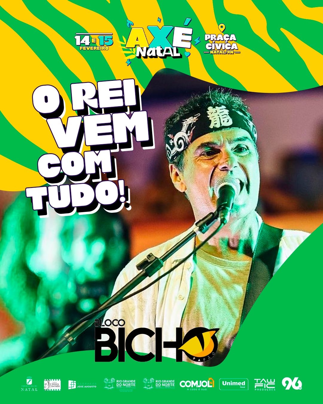 Axé Natal 2025: Ricardo Chaves comemora a volta do Bloco Bicho na Praça Cívica