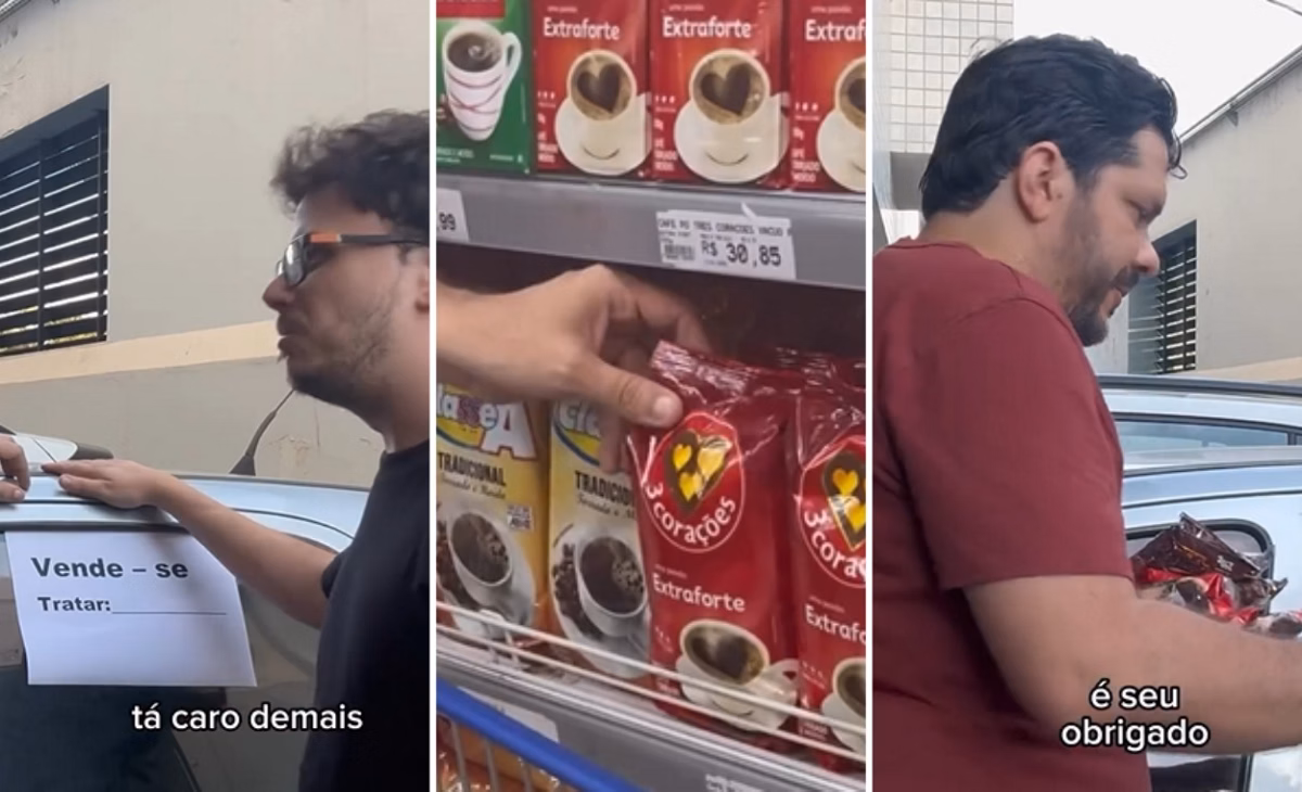 Humorista ‘troca’ carro por pacotes de café e vídeo viraliza