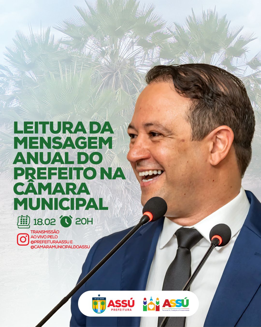 Prefeito de Assú vai apresentar balanço de ações e planos para 2025