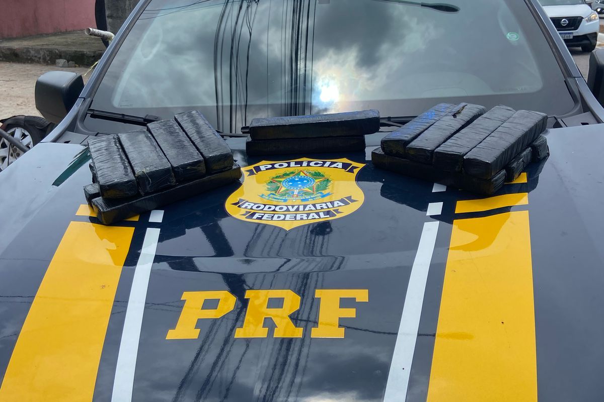 PRF apreende mais de 10 kg de maconha e prende homem na BR-101 em São Gonçalo do Amarante