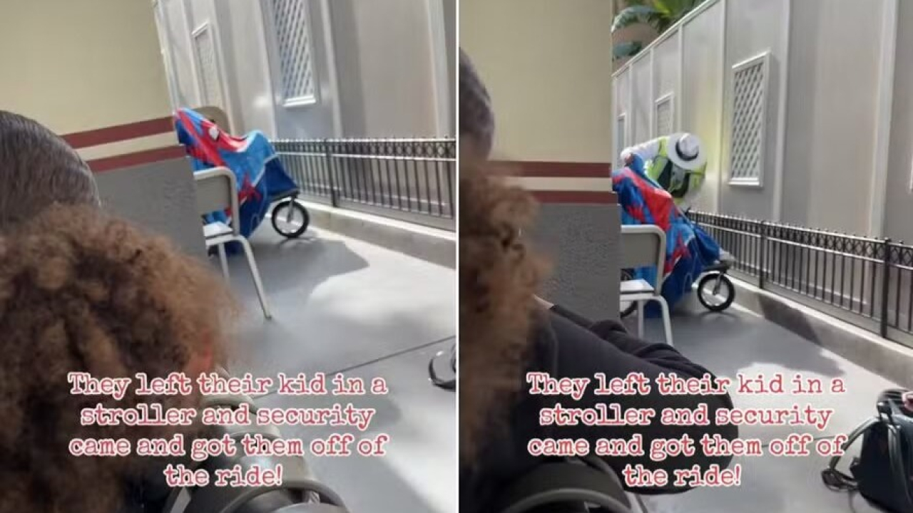 Casal gera revolta após deixar bebê sozinho para curtir atração de parque da Disney