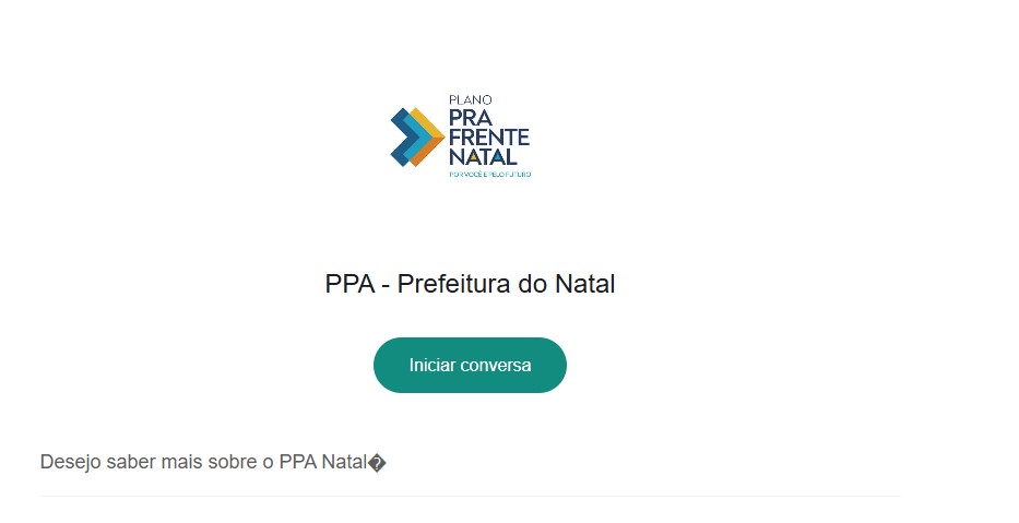 Natal lança primeiro PPA Participativo via Whatsapp com inteligência artificial