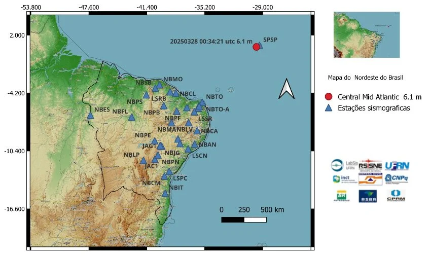 Abalos próximos à costa do RN não trazem risco de tsunami, diz especialista