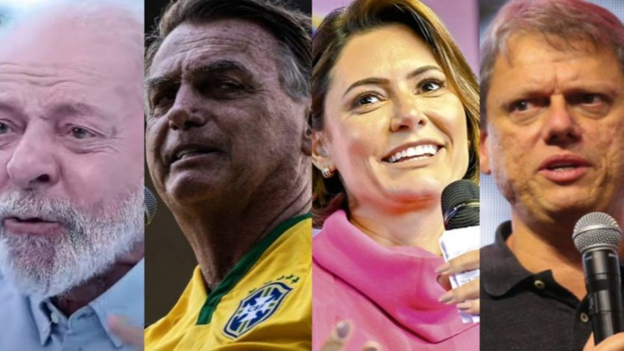 Eleições: Lula ficaria atrás de Bolsonaro, Michelle e Tarcísio no 2º turno