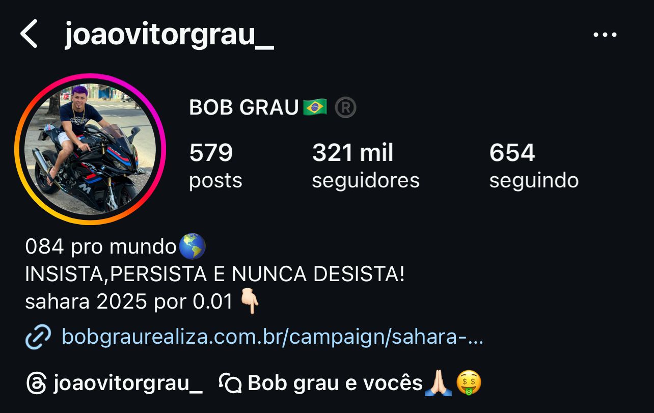 Saiba quem é o influenciador do RN investigado por fazer rifa de veículos de origem ilícita e filmar “grau”